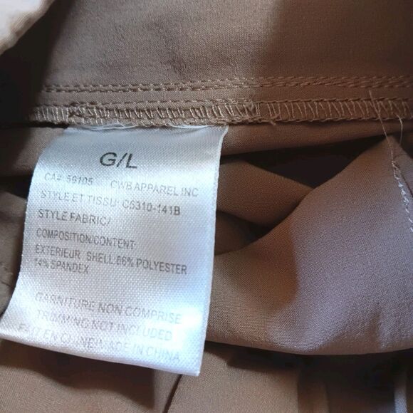 Charlie B G/L Taupe Athleisure Jogger Pants C5310-141B Drawstring Zipper Pockets - Picture 12 of 12
